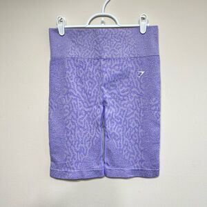 Gymshark Adapt Animal Seamless Cycling Purple Shorts Large Athletic Women